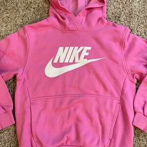 Nike Pink Hoodie Girls Pullover Sweatshirt